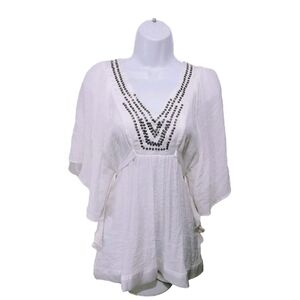 Bebe Dolman Sleeve Top Blouse M Whimsical Fairy Ethereal #2400